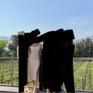 White Ribbed Midi Dress